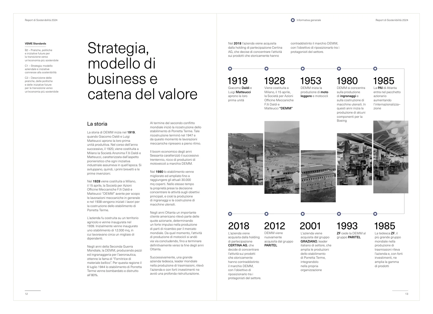 DEMM 2024 Sustainability Report — Strategia, modello di business e catena del valore
