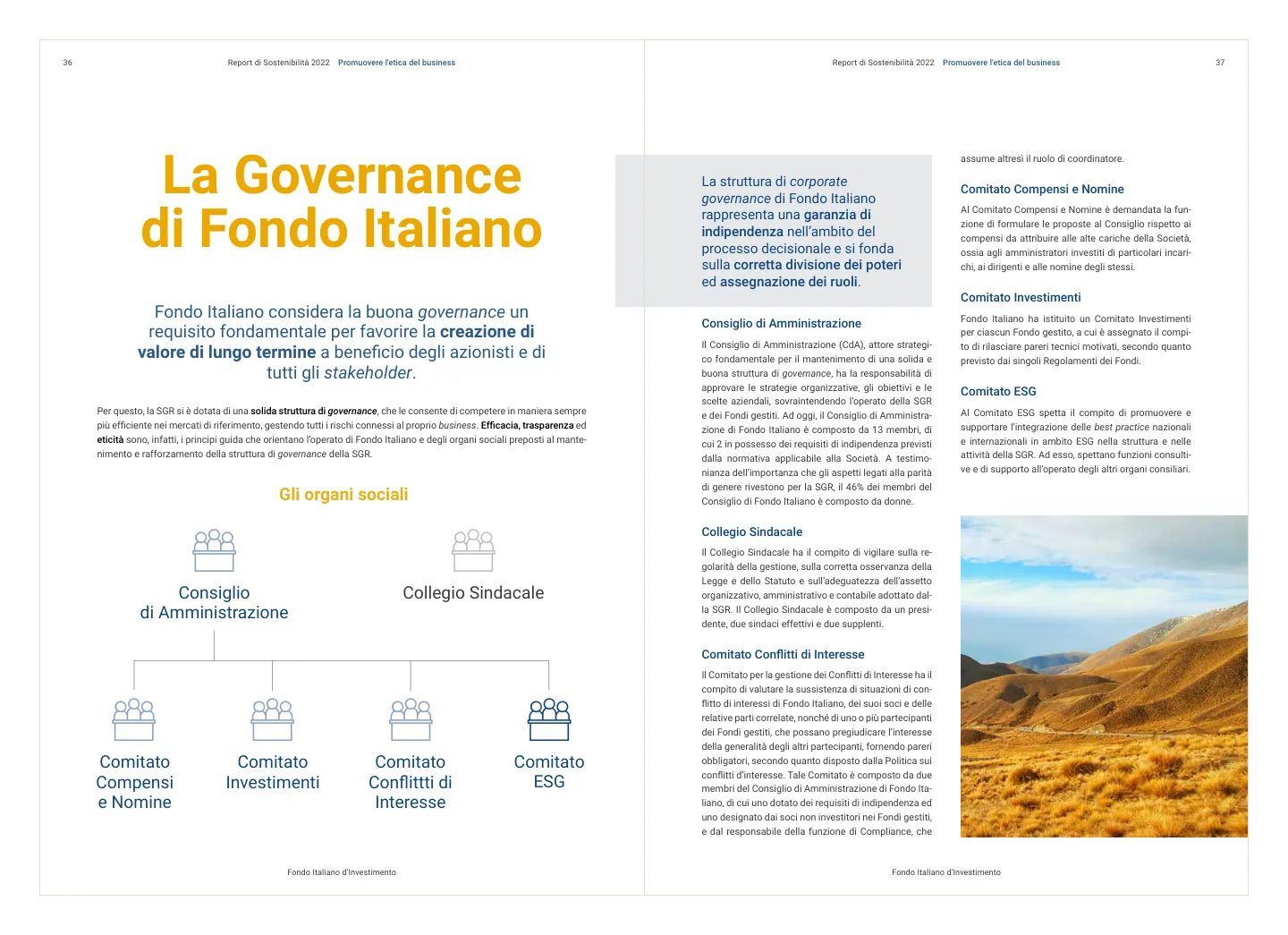 Fondo Italiano d'Investimento 2022 Sustainability Report — La Governance di Fondo Italiano