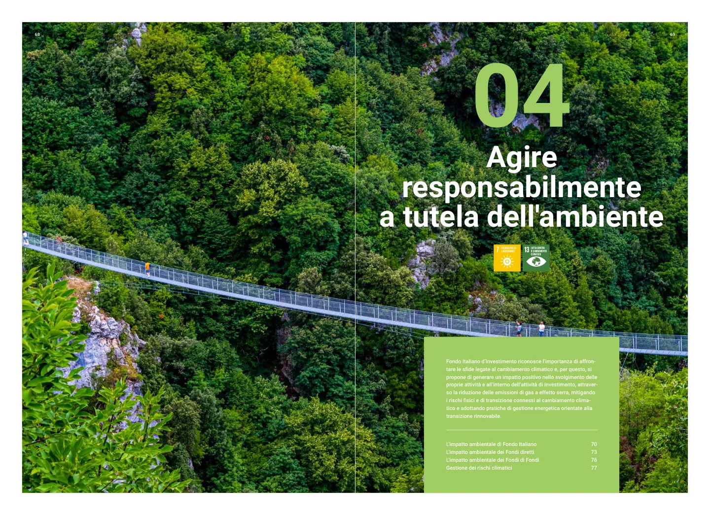 Fondo Italiano d'Investimento 2022 Sustainability Report — Agire responsabilmente a tutela dell'ambiente