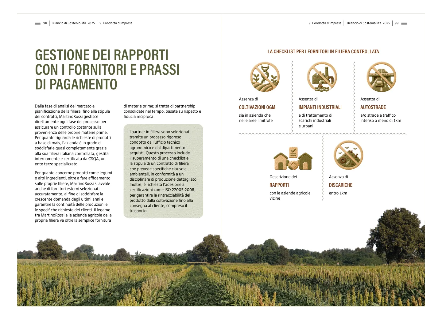 MartinoRossi 2025 Sustainability Report — Gestione dei rapporti con i fornitori e prassi di pagamento